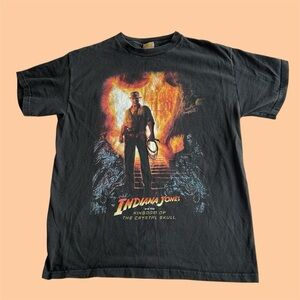 Vintage Indiana Jones Kingdom of The Crystal Skull Shirt Movie Promo Small